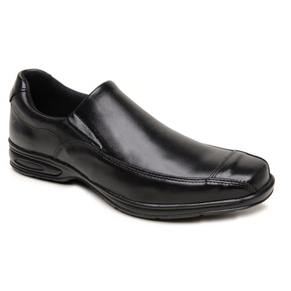 Mocasines Casuales de Cuero Brillante con Suela Ergonómica
