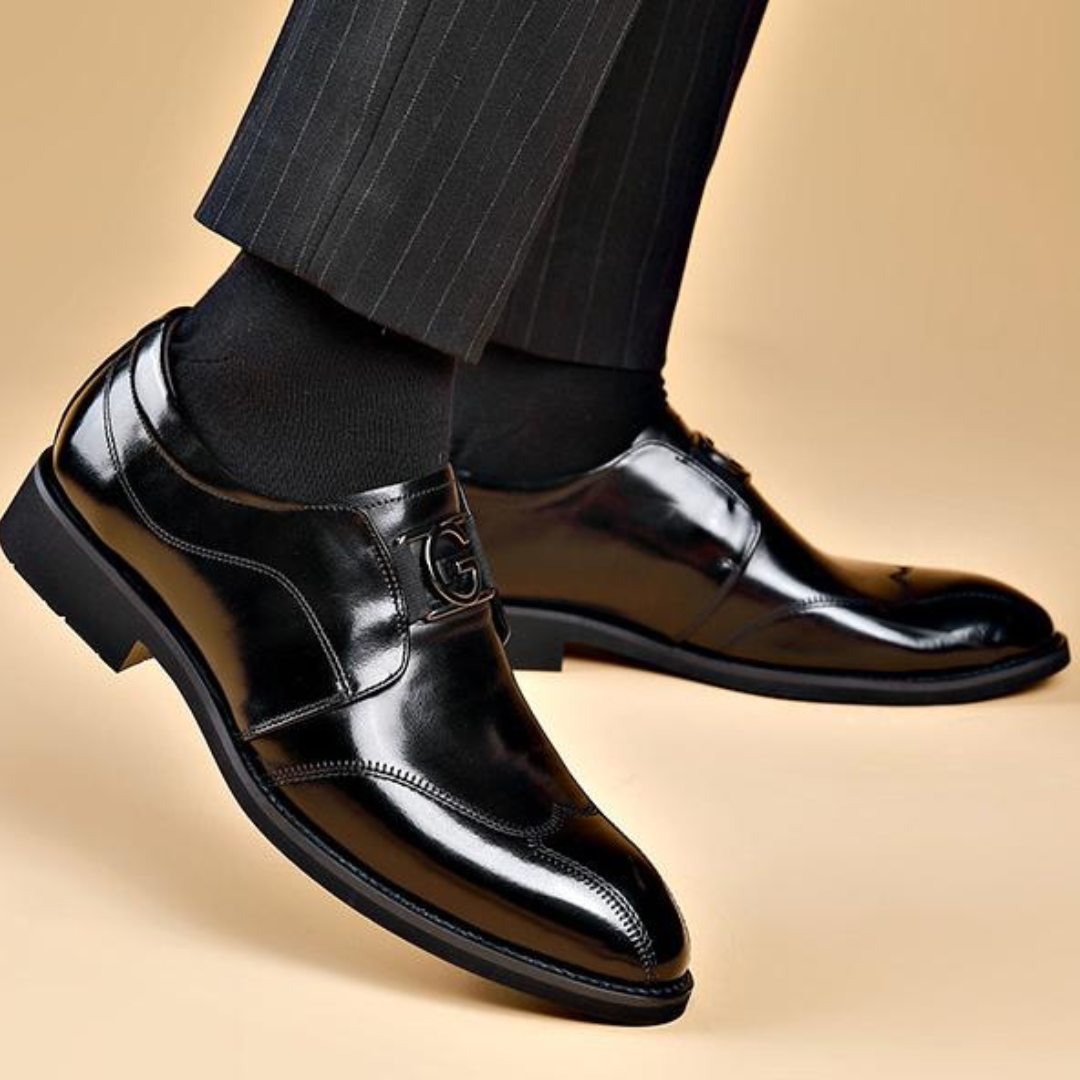 Zapatos formales de cuero genuino de alta calidad para hombre