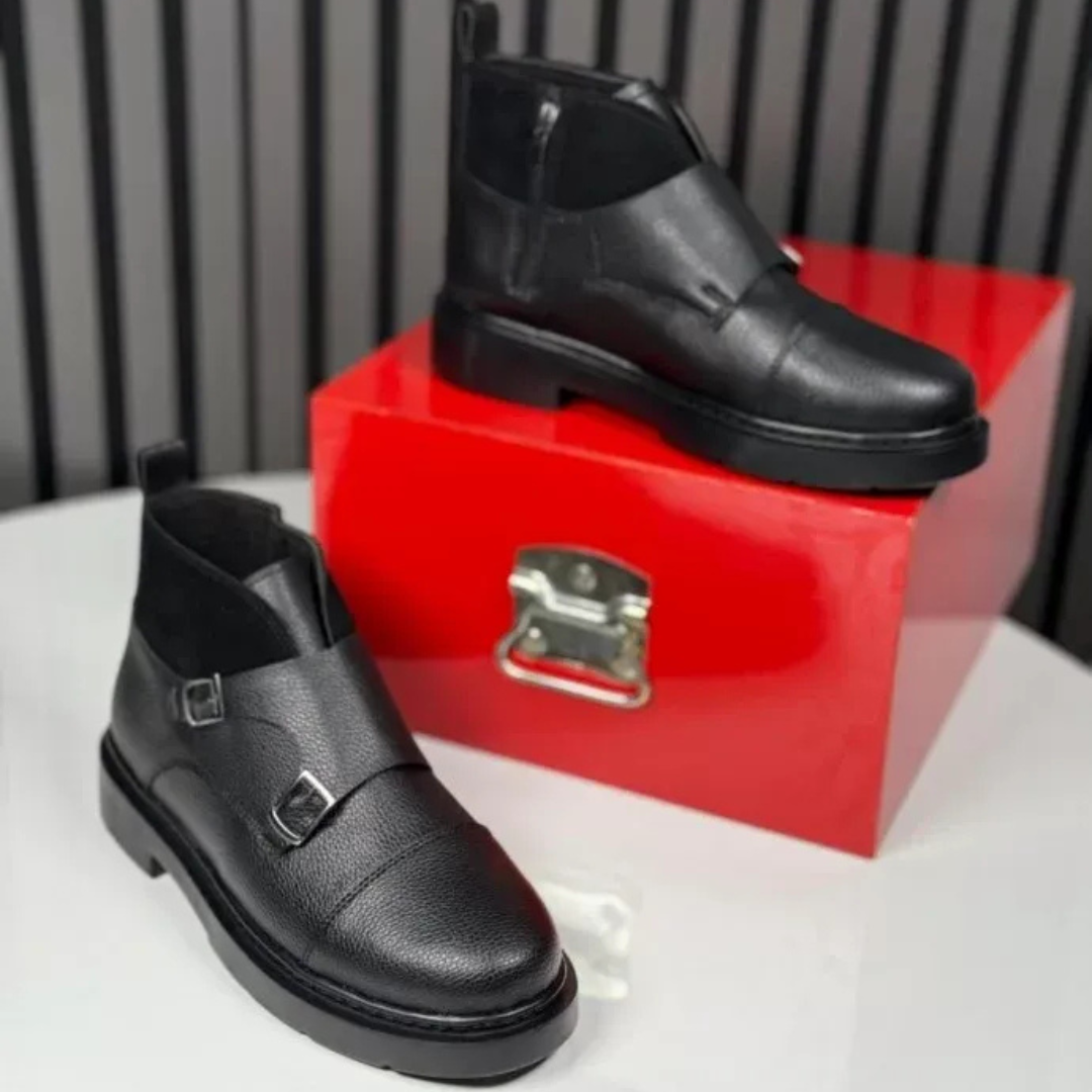 Botas Chelsea de Piel con Hebilla Italiana y Suela de EVA®