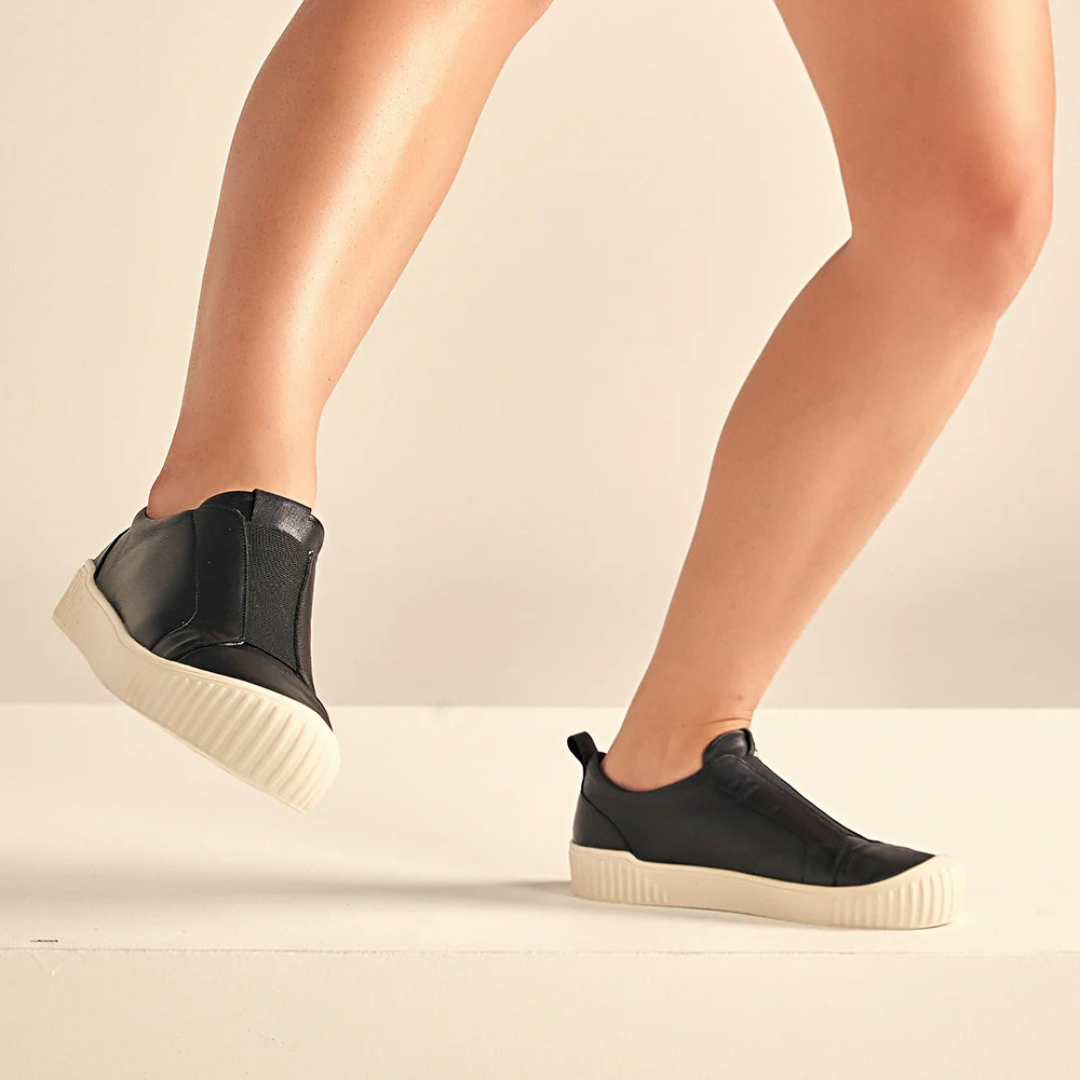 Zapatillas Sin Cordones de Cuero para Mujer