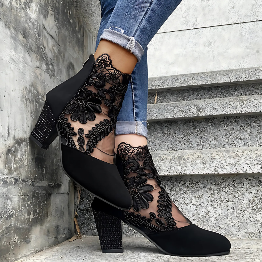 Botas de Encaje Elegante para Mujer