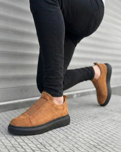 Zapatos con suela alta y piel gruesa para hombre®