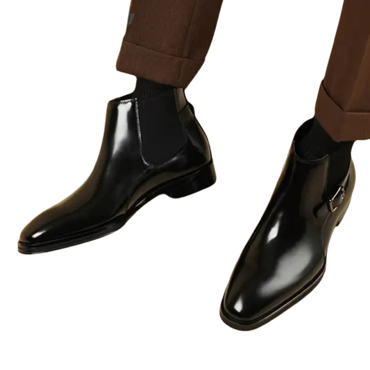 Botas Chelsea Hechas a Mano con Estilo Británico en Cuero y Mezclilla