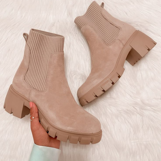 Botines Elásticos de Plataforma con Suela Resistente para mujer