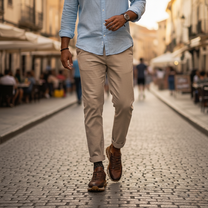 Zapato formal con estilo deportivo y suela dura para hombre®