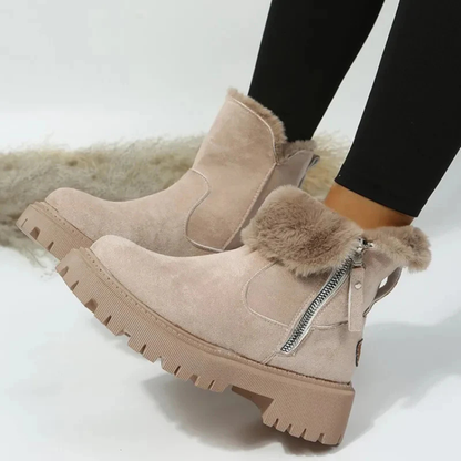 Botas de invierno con forro cálido y suela resistente para mujer