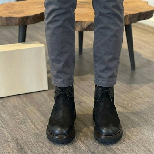 Botas masculinas de ante auténtico con suela de máxima adherencia para hombre®