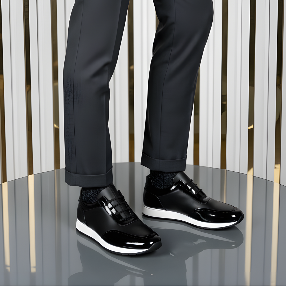 Zapato de Vestir Casual en Bitono Negro