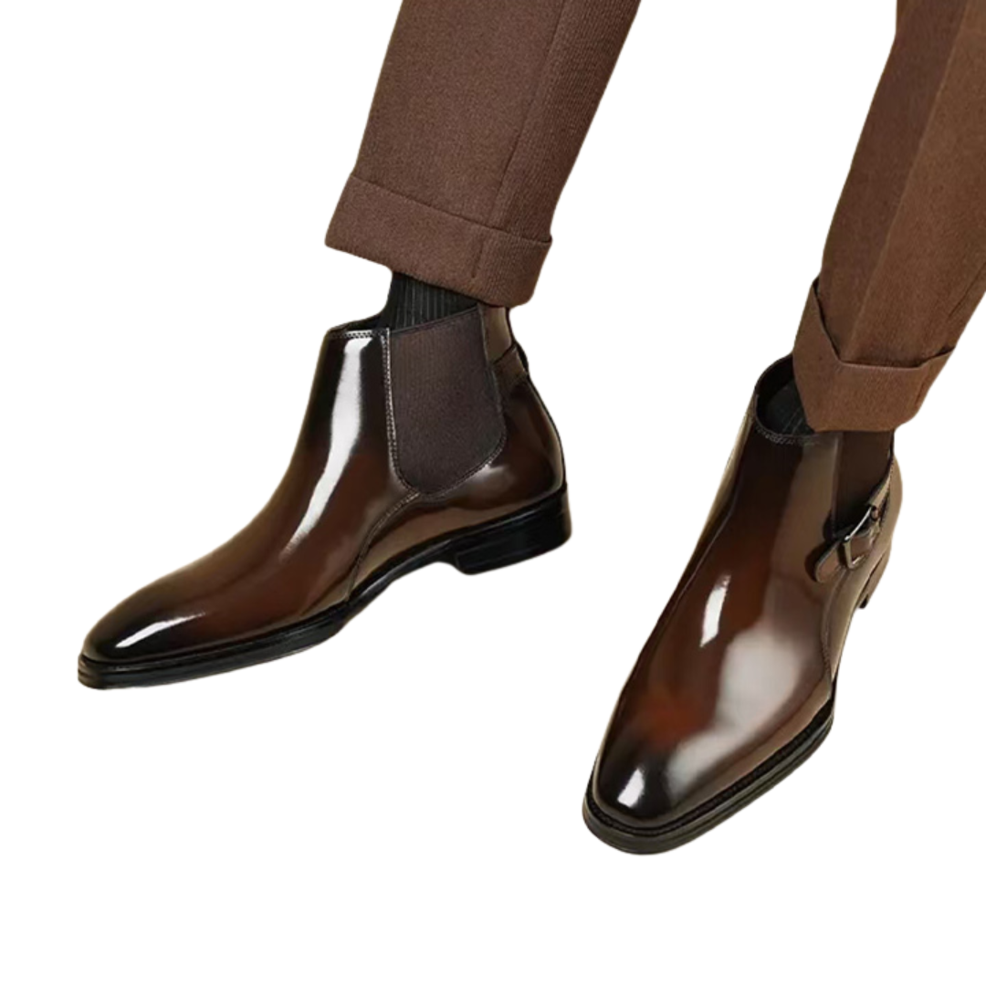 Botas Chelsea Hechas a Mano con Estilo Británico en Cuero y Mezclilla