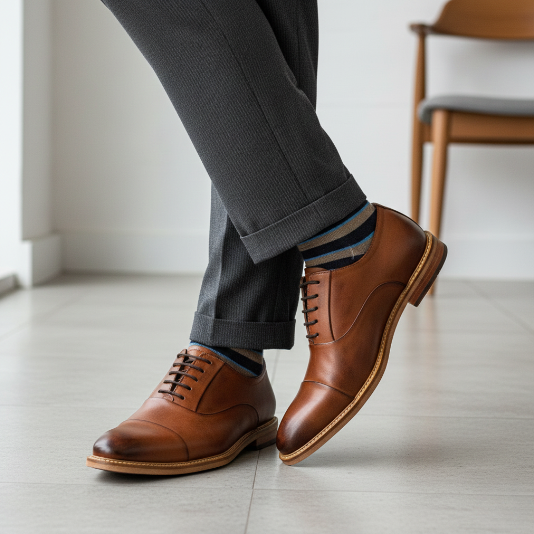 Zapato de Cuero Clásico Masculino Confort y Estilo Versátil