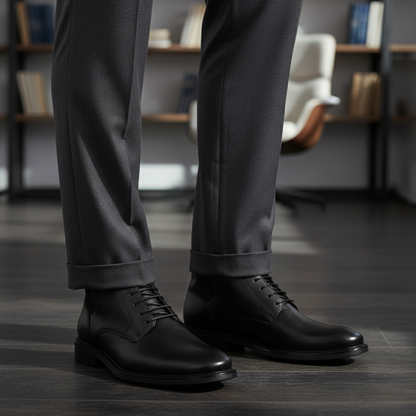 Bota de cuero con elástico lateral para hombre®