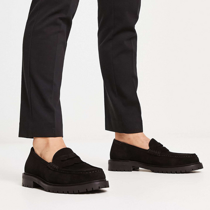 Elegante mocasines de ante para hombre