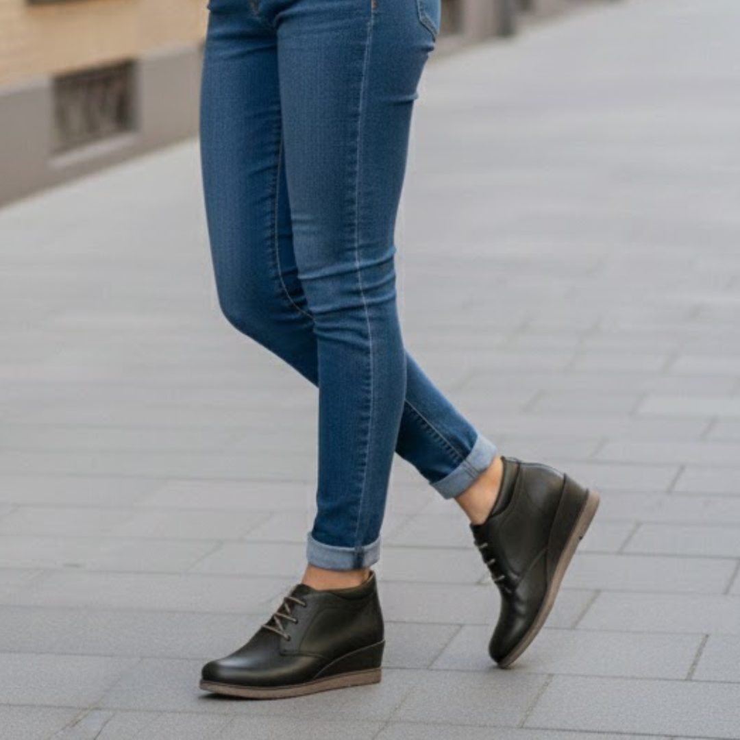 Botines Maya en Piel con Cuña para Mujer