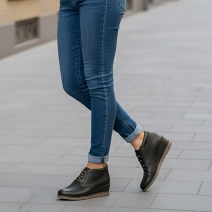 Botines Maya en Piel con Cuña para Mujer