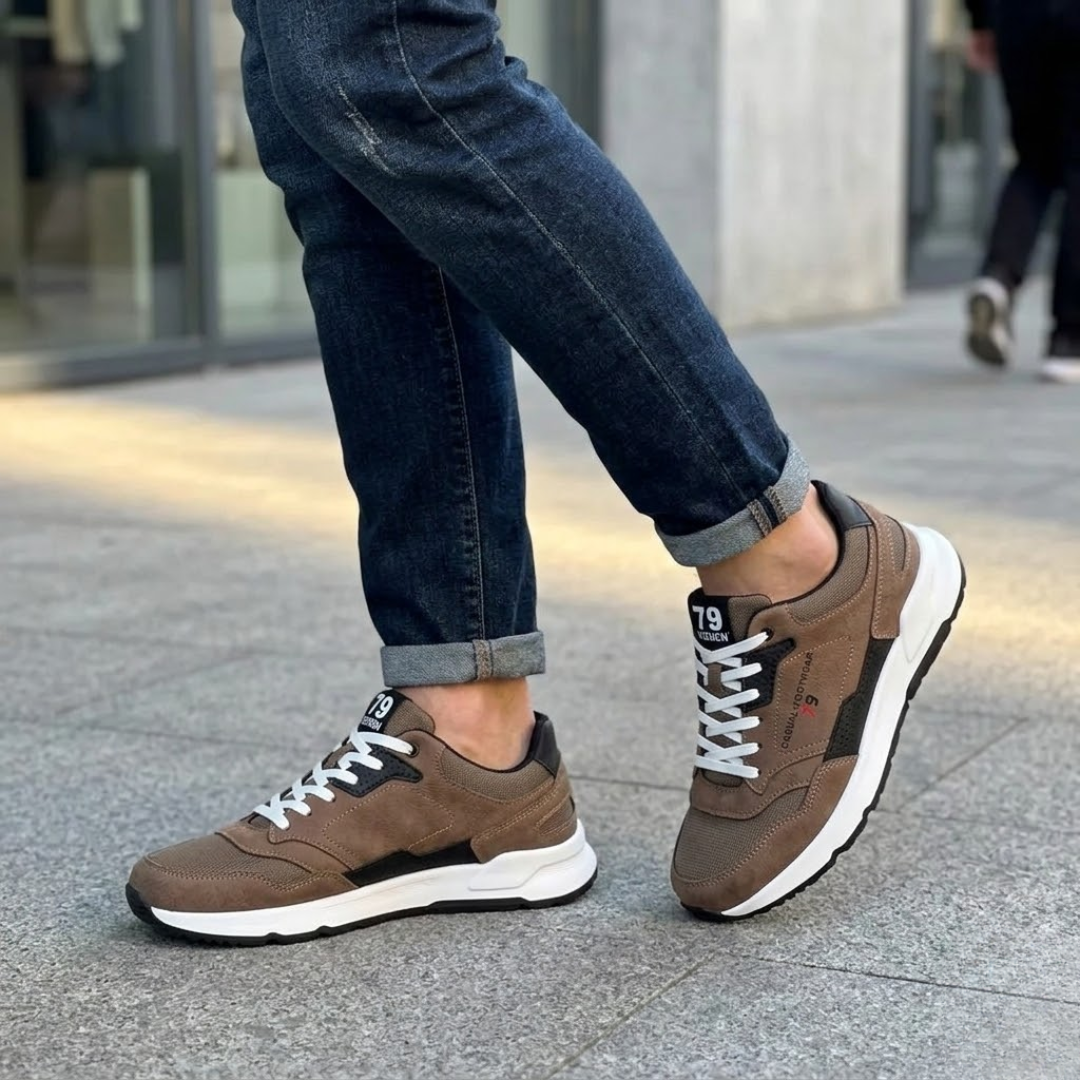 Zapatillas Deportivas de Cuero Genuino para Hombre®