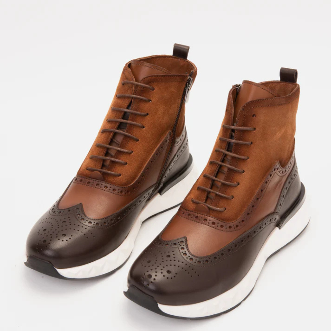 Bota casual de estilo brogue con diseño híbrido para hombre