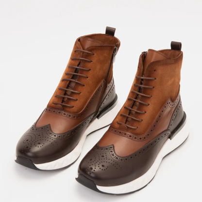 Bota casual de estilo brogue con diseño híbrido para hombre