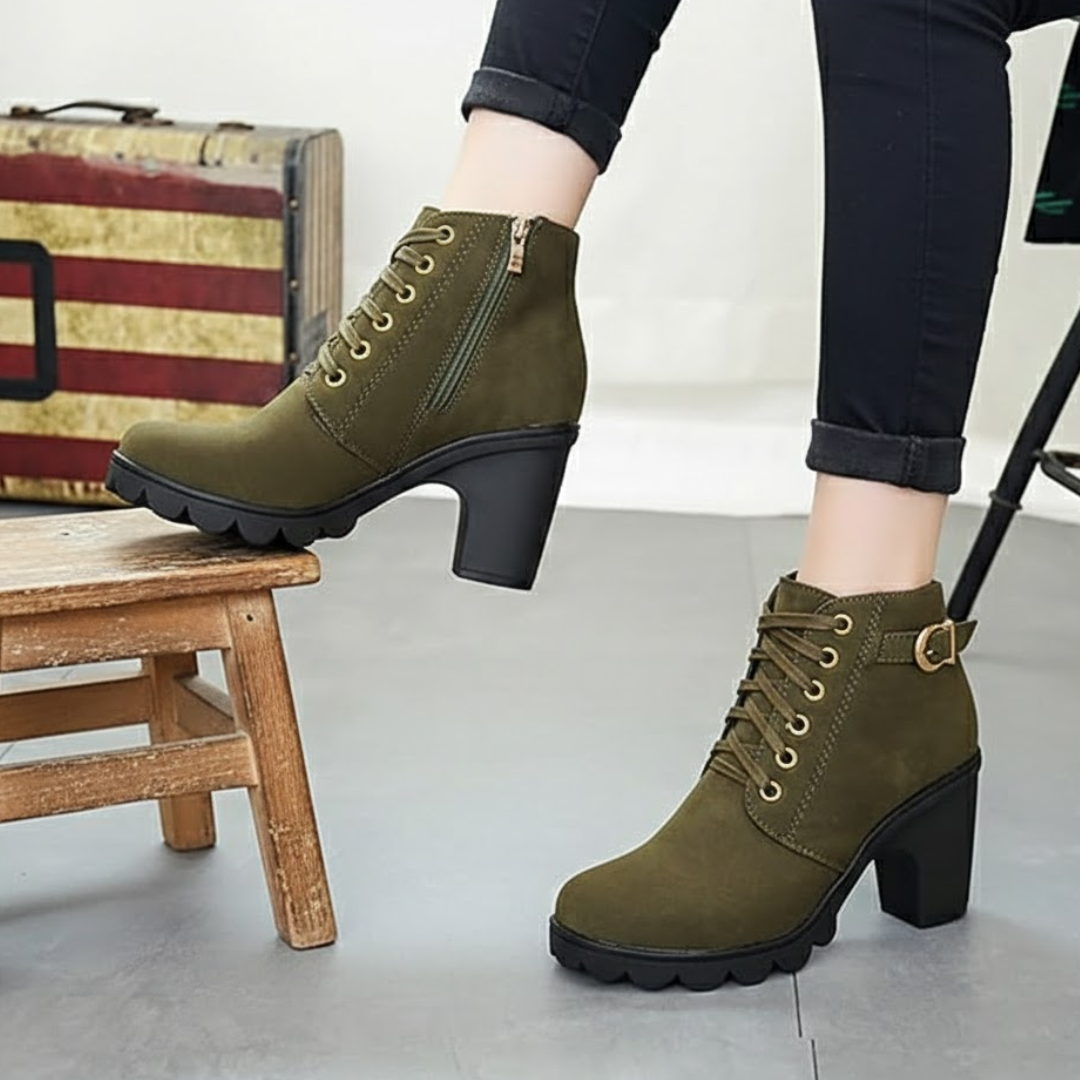 Botas Elegantes de Tacón Grueso para Mujer