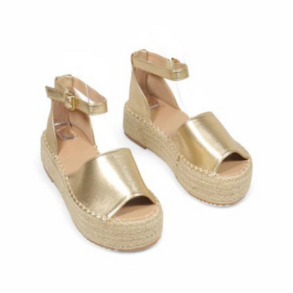 Sandalias Estilo Alpargatas y plataforma de yute