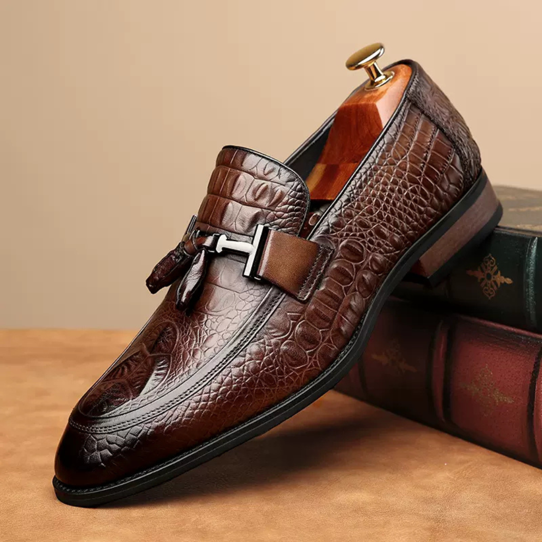 Mocasines Ergonómicos de cuero con diseño texturizado para hombre®