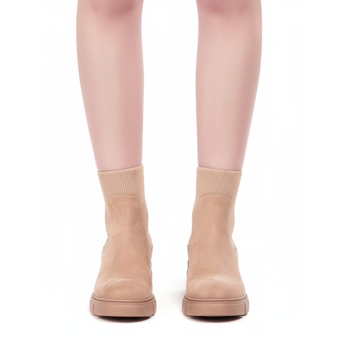 Botines Elásticos de Plataforma con Suela Resistente para mujer