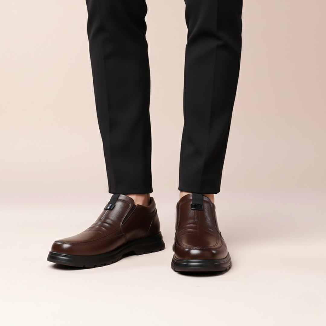 Zapato de Cuero Premium con Interior Térmico para Hombre