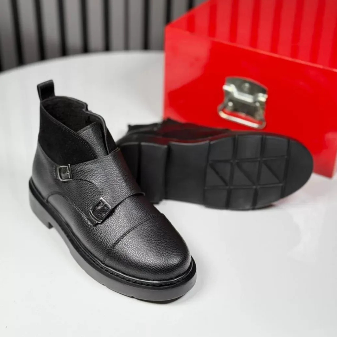 Botas Chelsea de Piel con Hebilla Italiana y Suela de EVA®