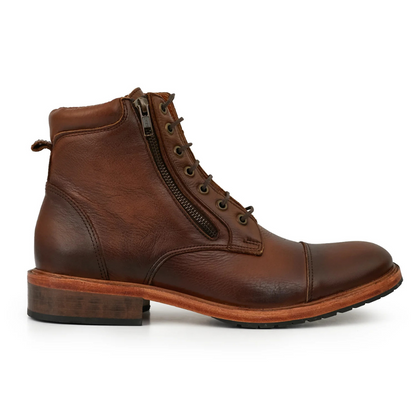 Botas casuales vintage con cierre ajustable para hombre