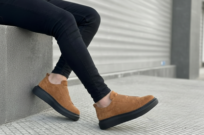 Zapatos con suela alta y piel gruesa para hombre®