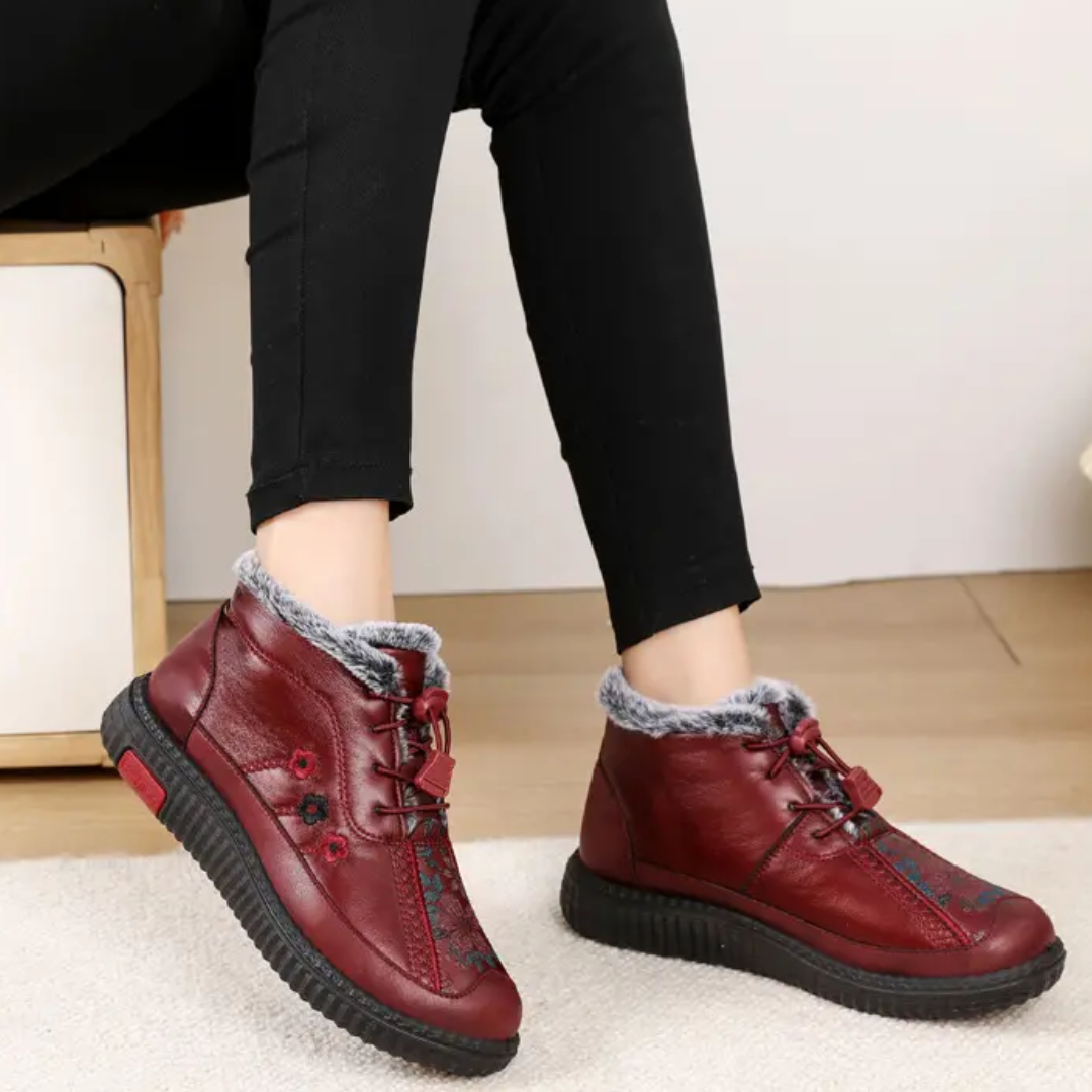 Zapatos de Cuero con Forro Térmico para Mujer