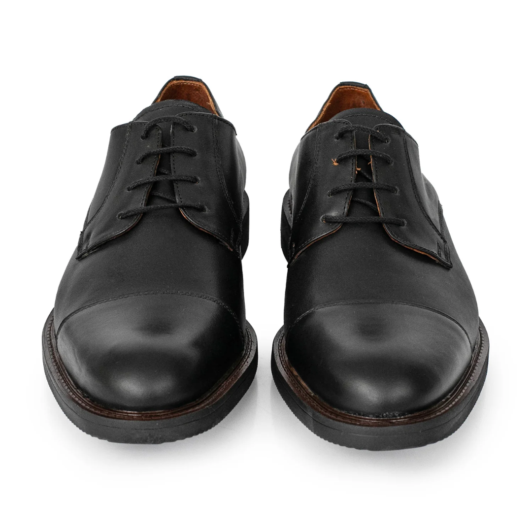 Calzado Ejecutivo Diseño Clásico en Cuero Negro Para Hombre®