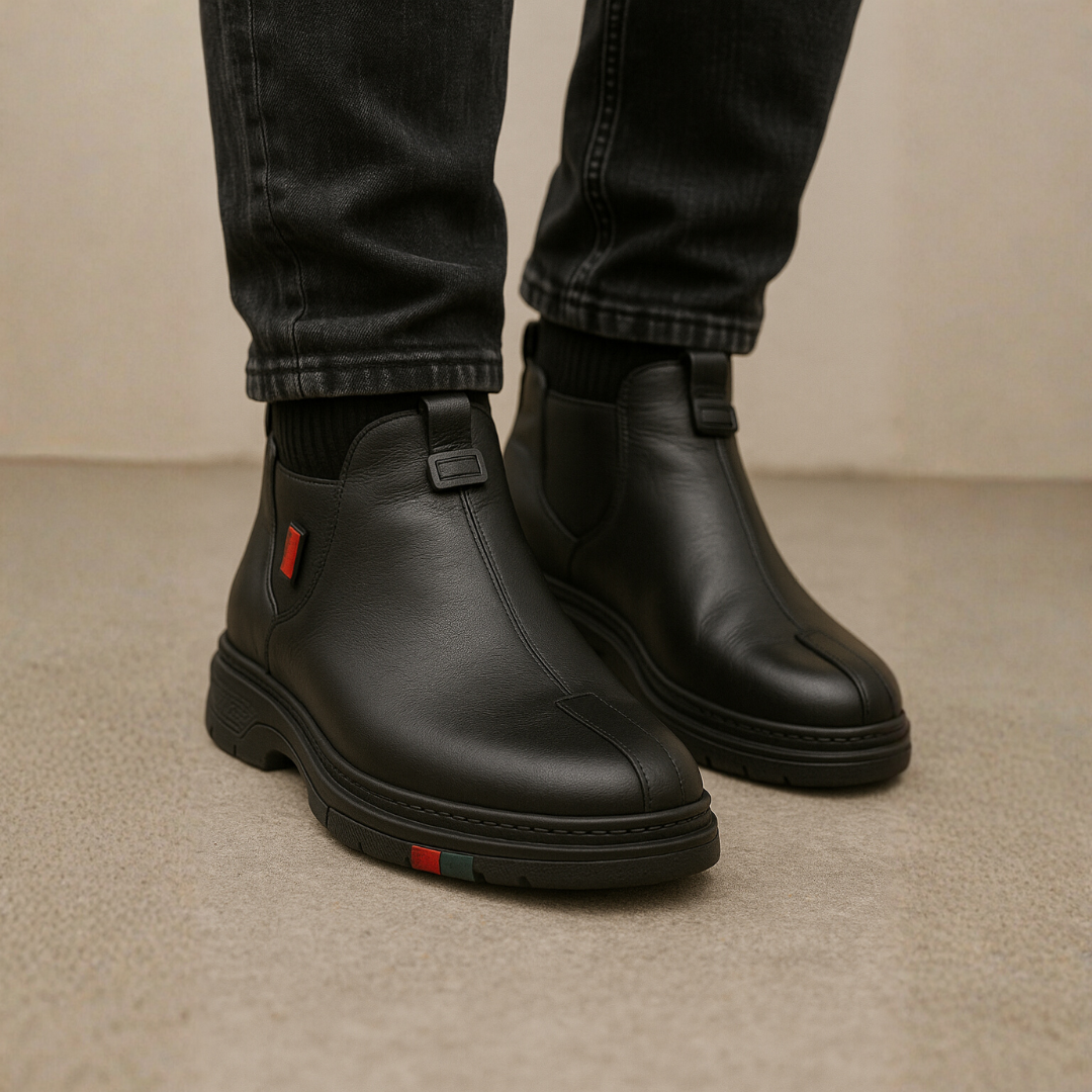 Zapatos de cuero con estilo y soporte ortopédico para hombre