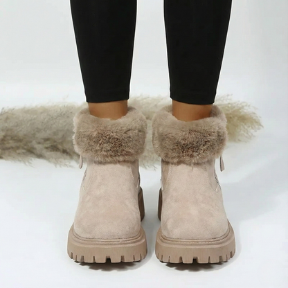 Botas de invierno con forro cálido y suela resistente para mujer