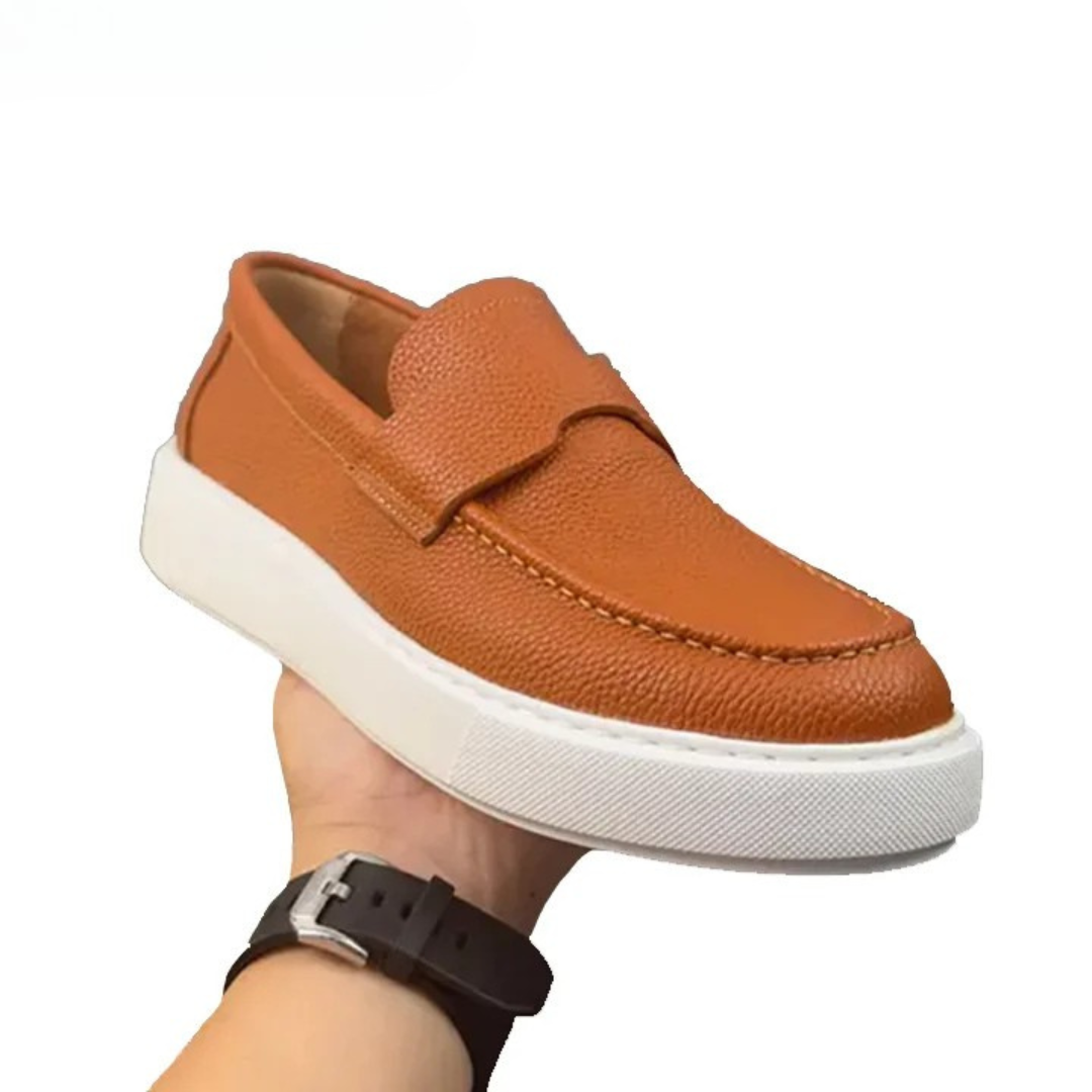 Mocasines informales ergonómicos de piel para hombre®