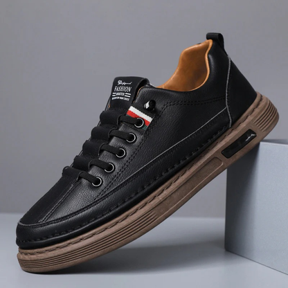 Zapatillas casuales de cuero genuino con suela flexible para hombre®
