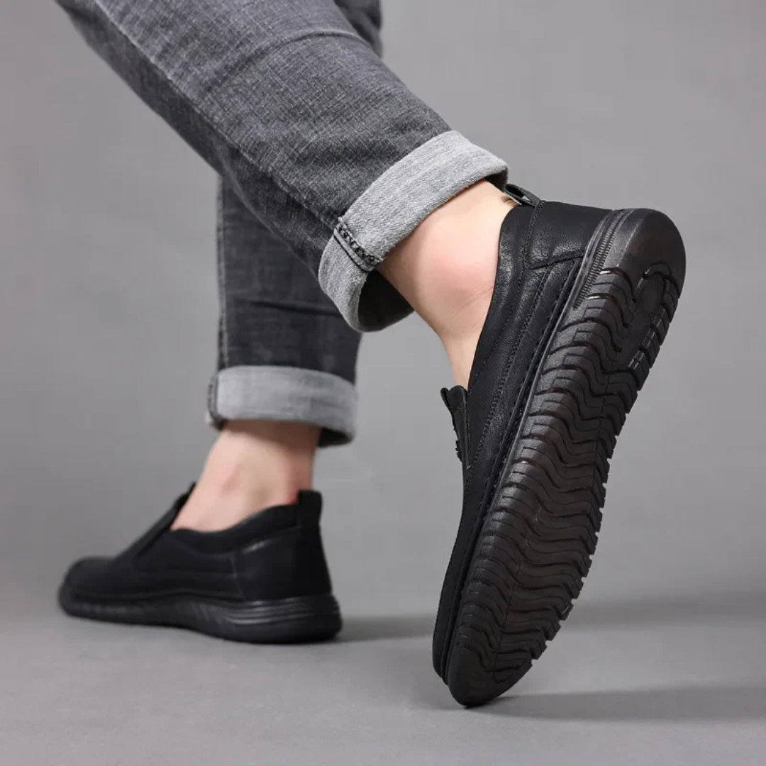 Mocasines de Piel Auténtica para Hombre con Diseño Clásico y Suela Antideslizante