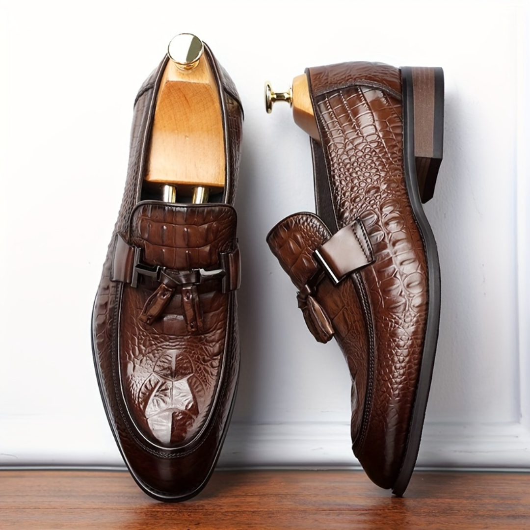 Mocasines Ergonómicos de cuero con diseño texturizado para hombre®