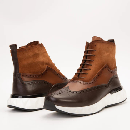 Bota casual de estilo brogue con diseño híbrido para hombre