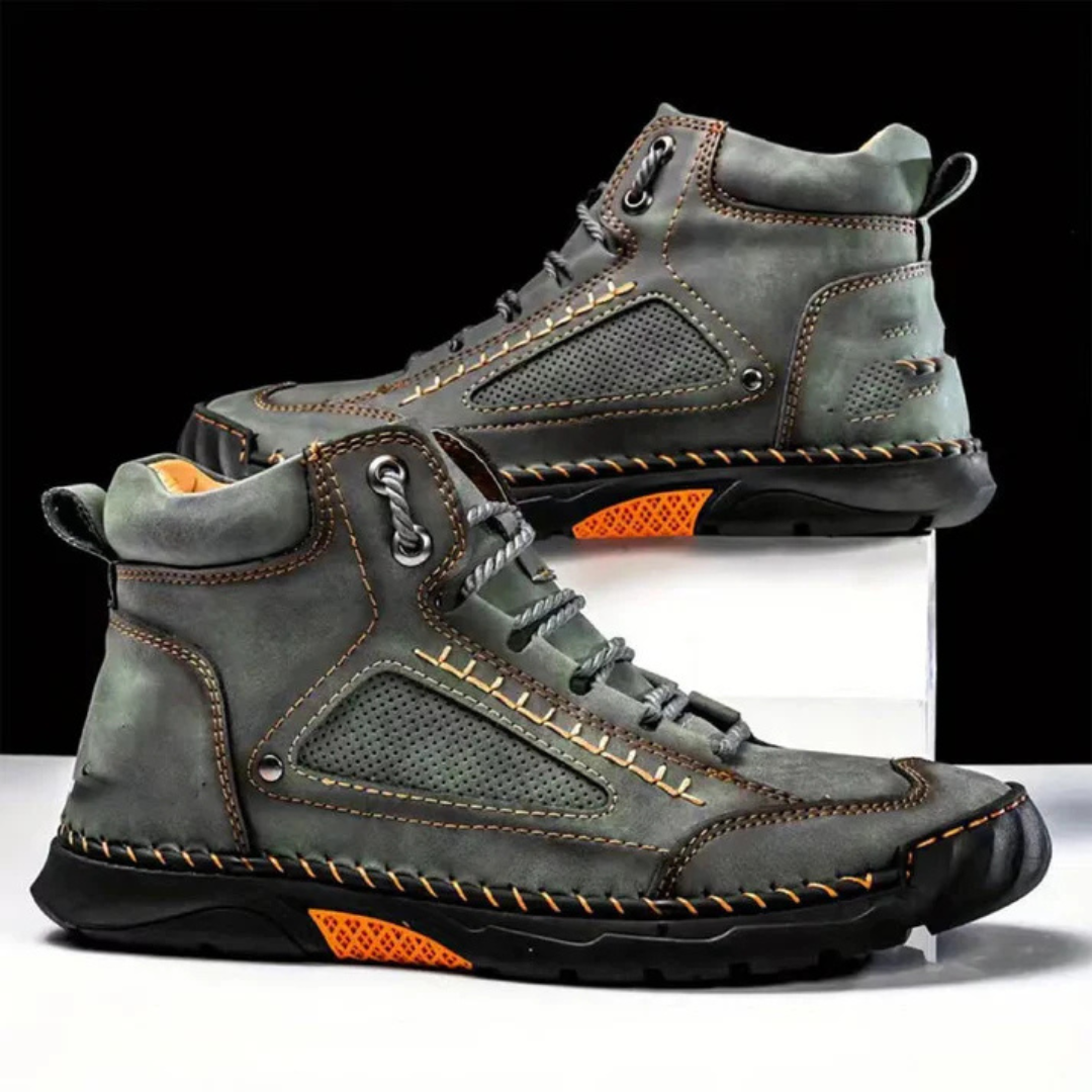 Botas ergonómicas de cuero cosido para hombre®