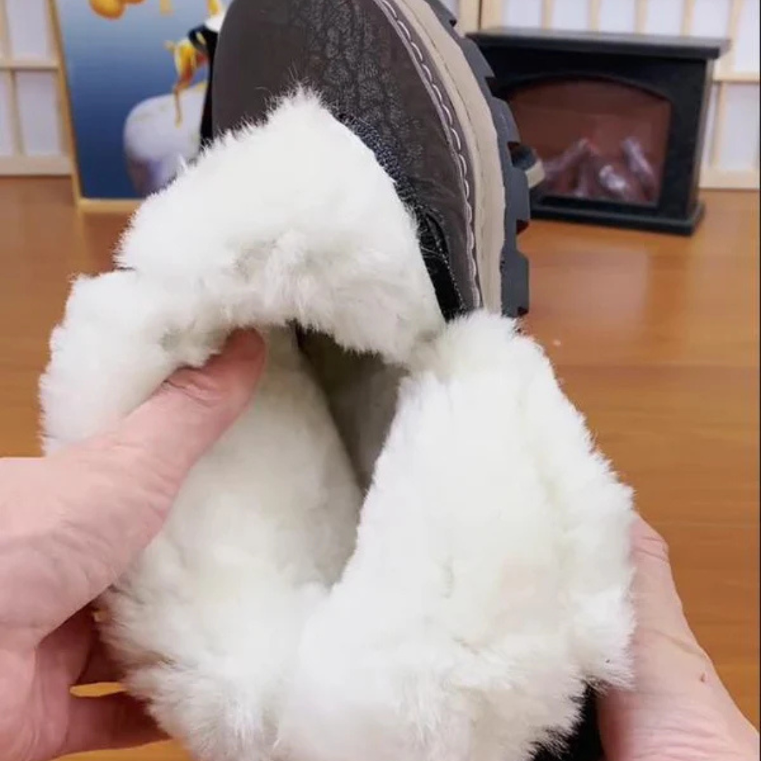 Botas de Nieve Cálidas para Hombre en Tejido Polar