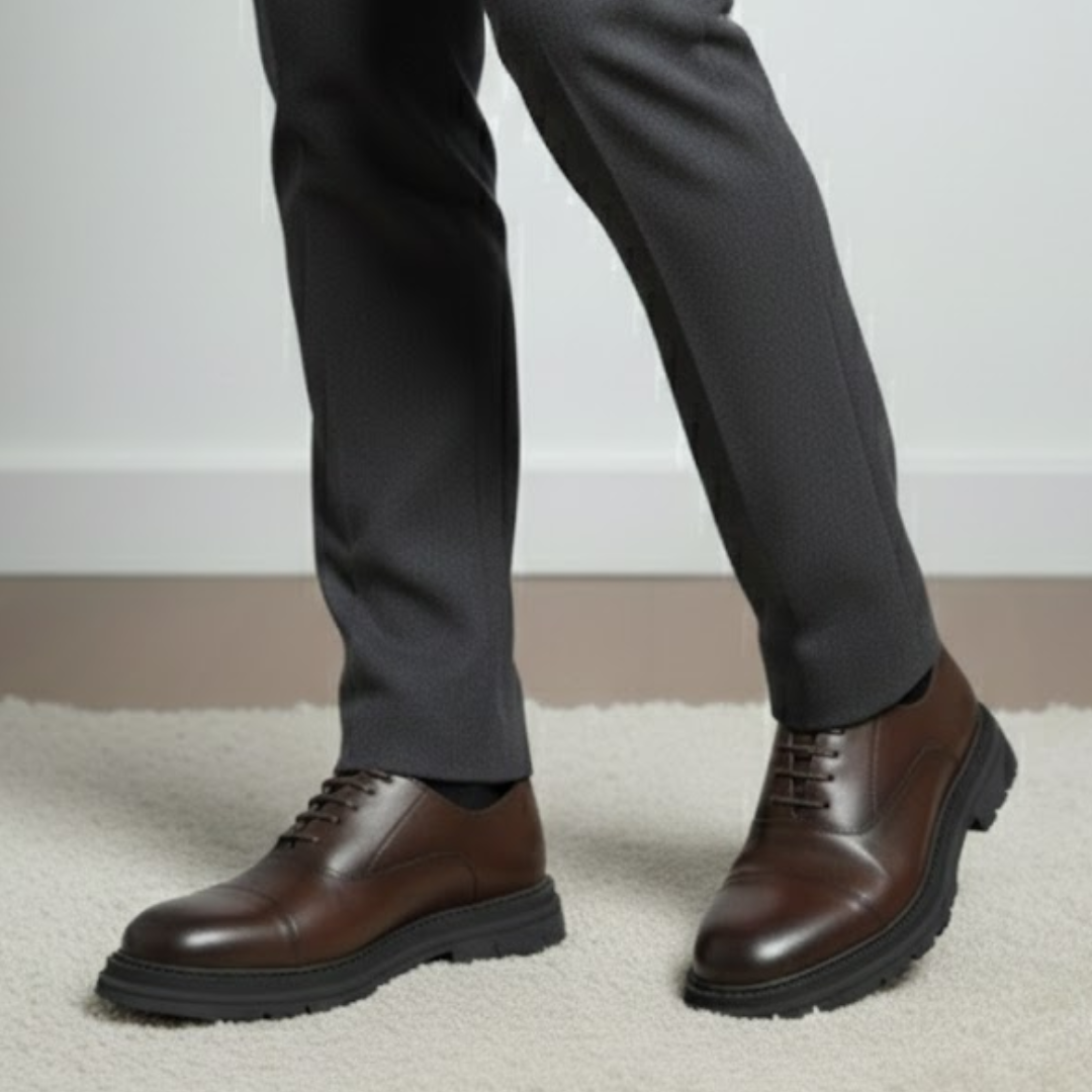 Zapatos clásicos de cuero para hombre, con máximo confort®