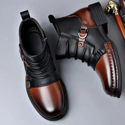 Botas de Caña Corta en Cuero Genuino para Hombre con Acabado Premium®