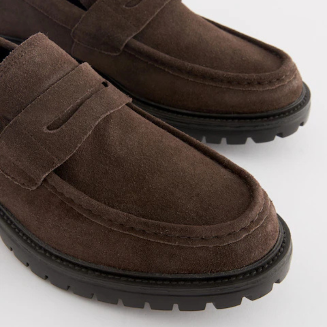 Elegante mocasines de ante para hombre