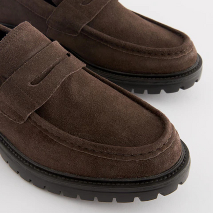 Elegante mocasines de ante para hombre