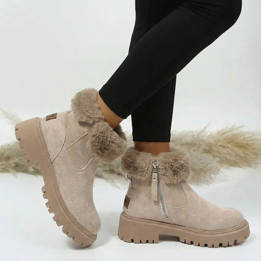 Botas de invierno con forro cálido y suela resistente para mujer