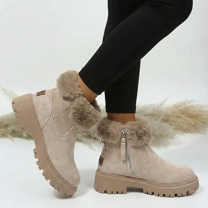 Botas de invierno con forro cálido y suela resistente para mujer