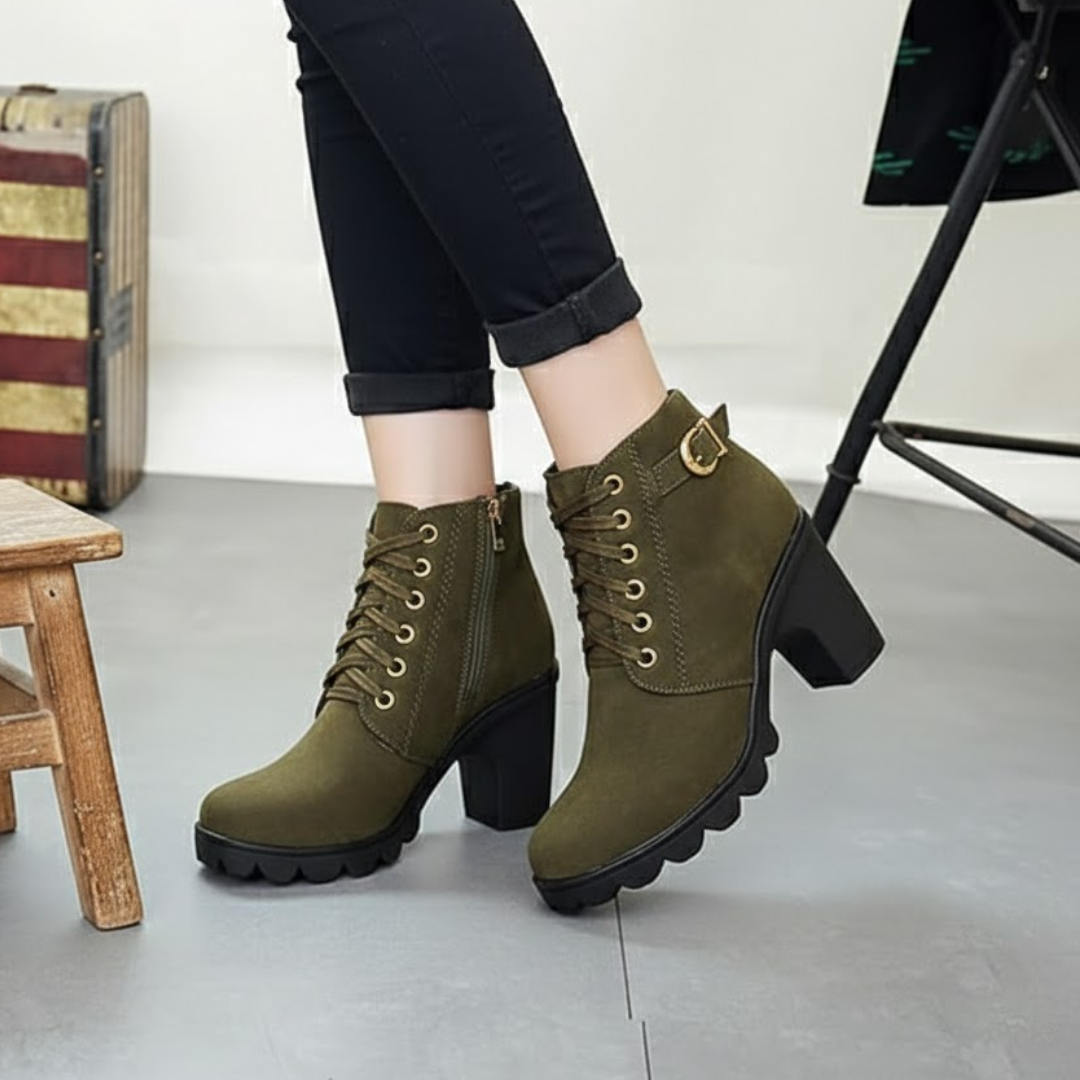 Botas Elegantes de Tacón Grueso para Mujer