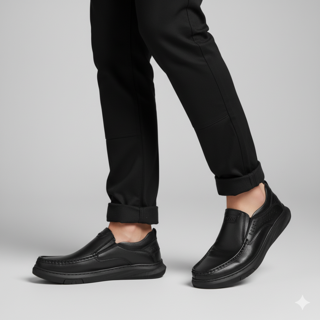 Zapato formal de cuero con suela dura para hombre