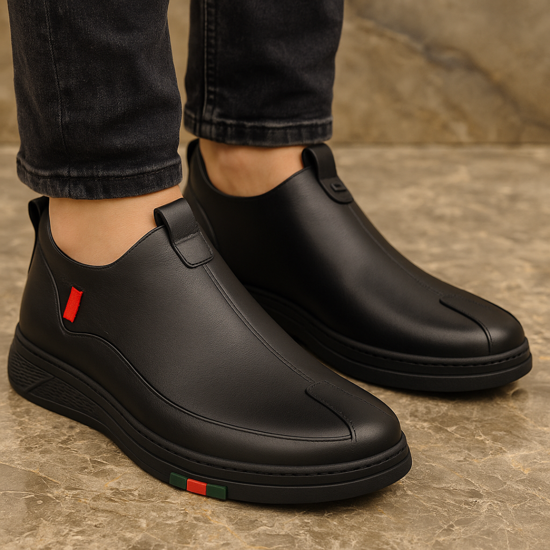 Zapatos de cuero con estilo y soporte ortopédico para hombre