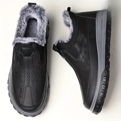 Botas de cuero con forro de lana para hombre